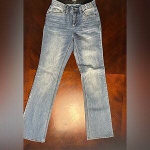 THREADGRIT WOMEN Classic Denim Straight Leg Jeans stretch size 27